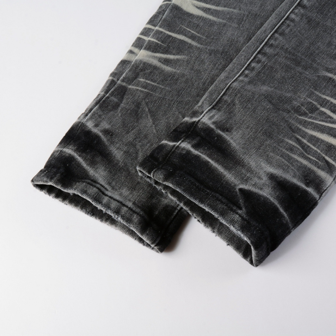 Lila Gradient Grau Ripped Jeans