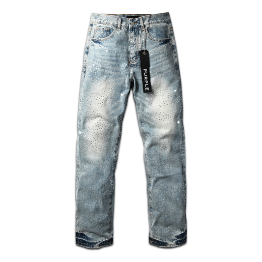 Lila Baggy Blau Jeans