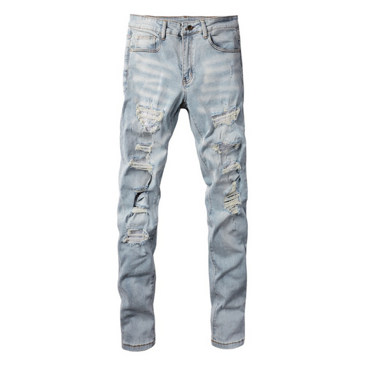 Light Blau Patch Jeans – Variante 2