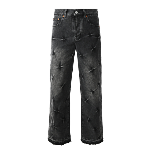 Lila Flared Schwarz Jeans