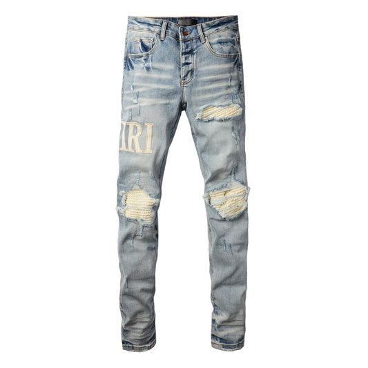 Weiß Patch Jeans – Variante 2