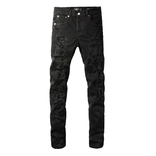 Lila Triple Ripped Schwarz Jeans