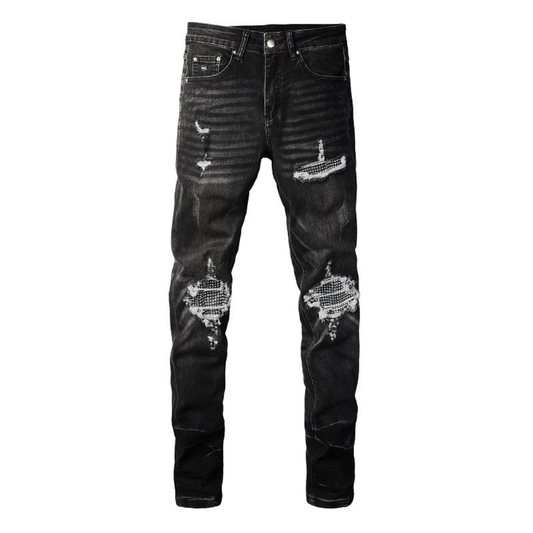 Schwarz Diamonds Jeans – Variante 2