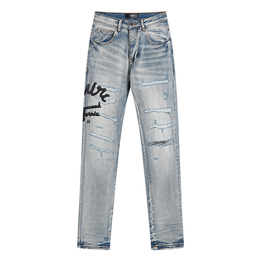 Logo Staggered Jeans