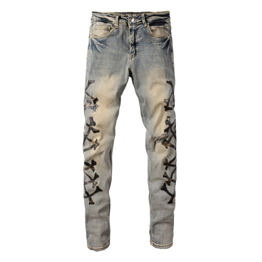 Schwarz Bones Blau Jeans