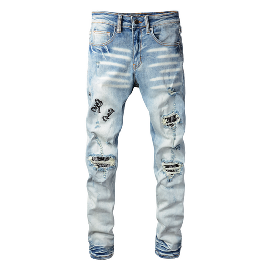 Blau Distressed Jeans – Variante 3