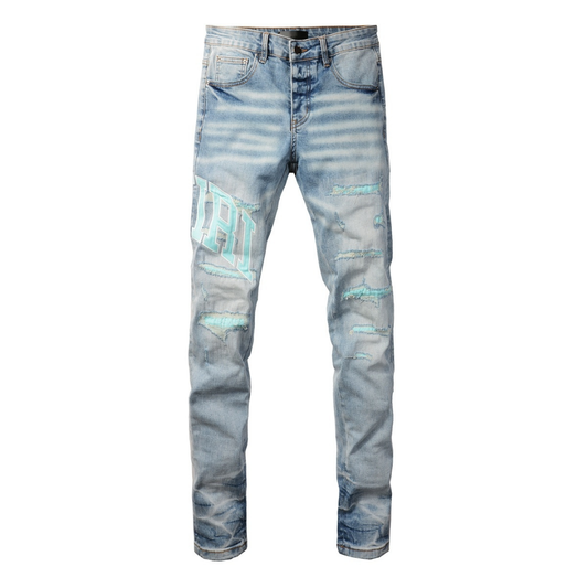 Light Blau Patch Jeans – Variante 2