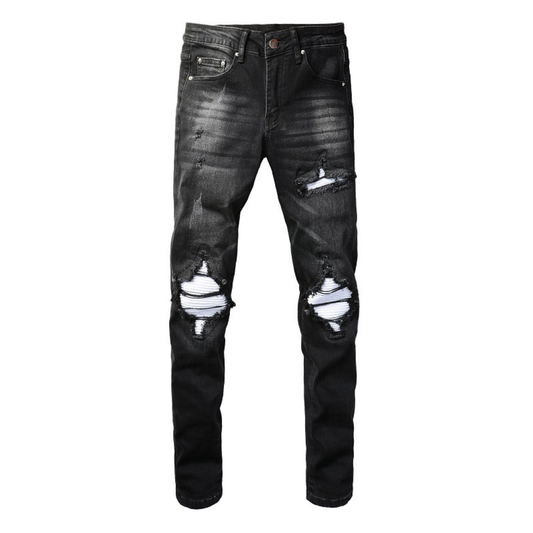 Weiß Patch Jeans – Variante 2