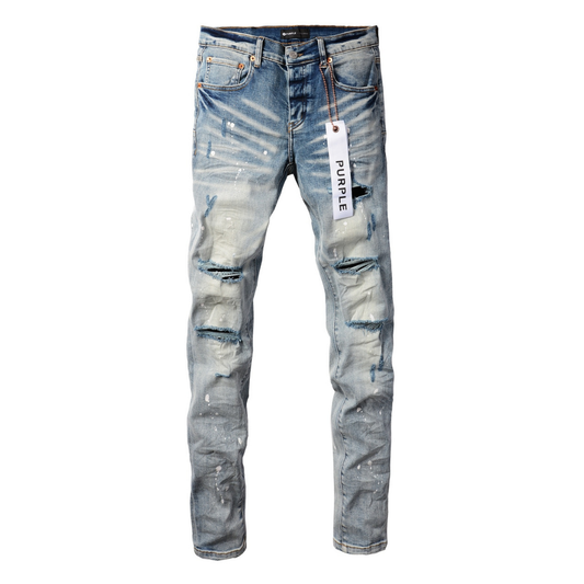 Lila Gradient Ripped Jeans