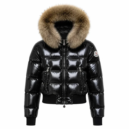 OVALIE Schwarz Steppjacke