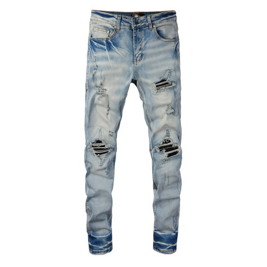 Schwarz Patch Jeans – Variante 3