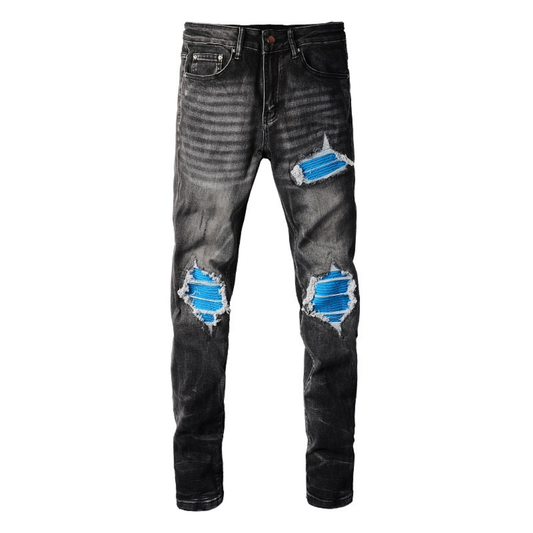 Blau Patch Jeans – Variante 3