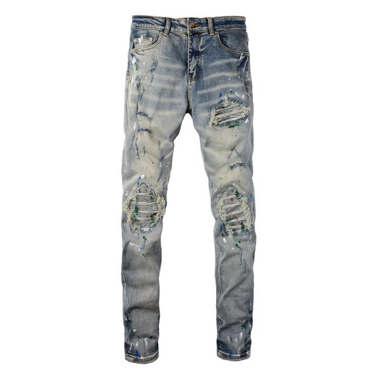 Blau Distressed Jeans – Variante 3