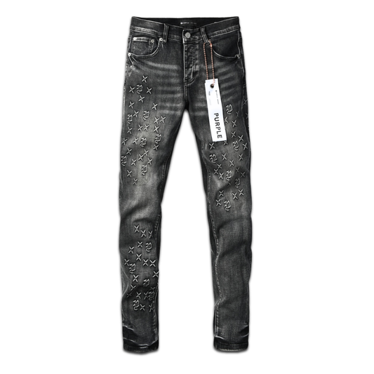 Lila Gradient Schwarz Jeans – Variante 4