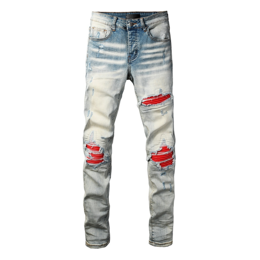 Rot Patch Ripped Jeans