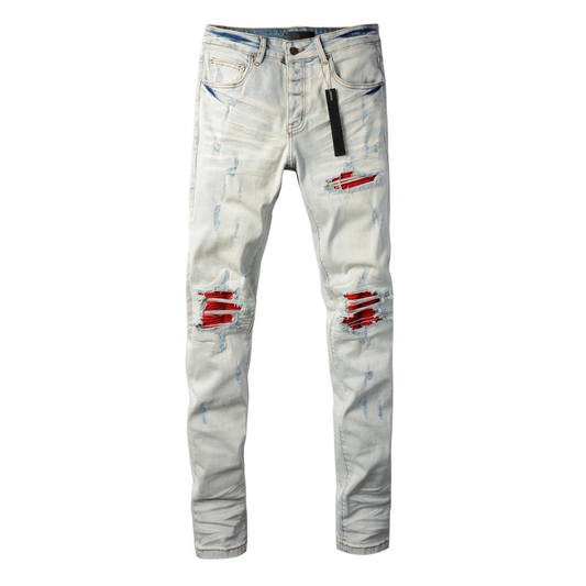 Rot Patch Distressed Jeans