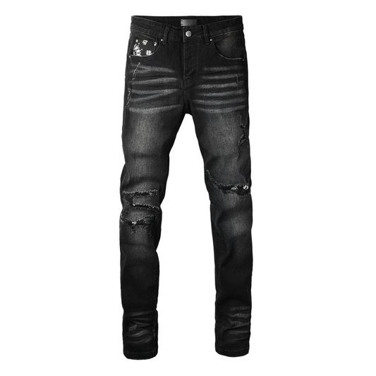 Bandana Schwarz Ripped Jeans – Variante 2