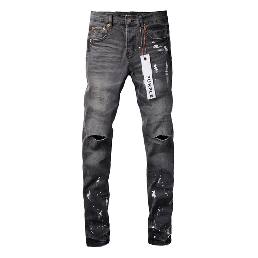 Lila Paint Ripped Jeans – Variante 2