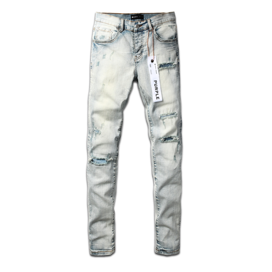 Lila Light Blau Ripped Jeans