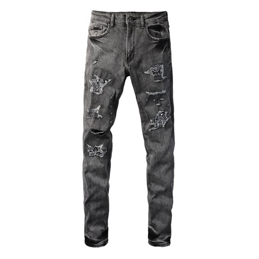 Schwarz Bandana Jeans