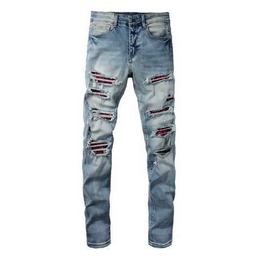 Rot Diamond Patch Jeans