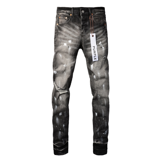 Lila Paint Ripped Jeans – Variante 2