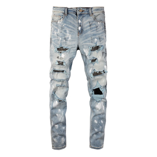 Schwarz Diamonds Jeans – Variante 2