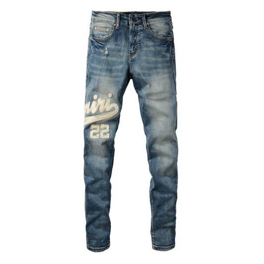 Weiß Logo Jeans – Variante 2