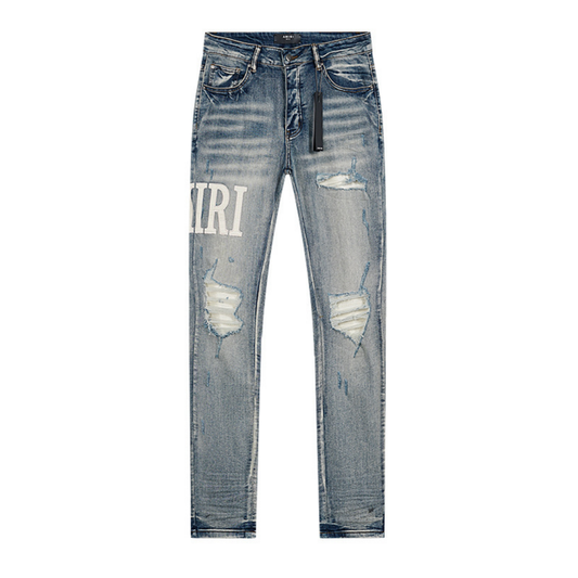 Weiß Logo Jeans – Variante 2