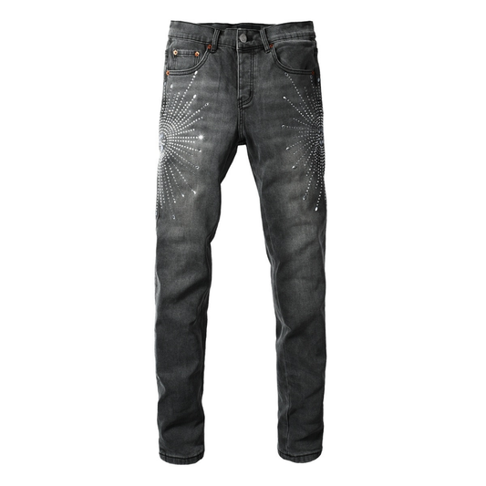 Lila Grau Diamonds Jeans
