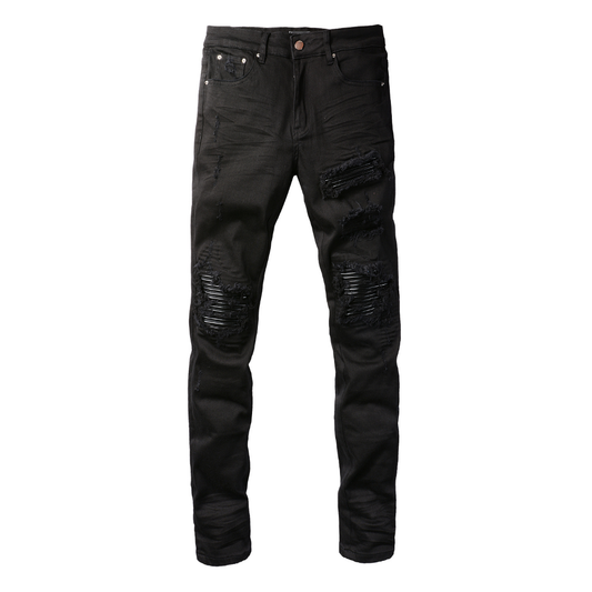 Schwarz Patch Jeans – Variante 3