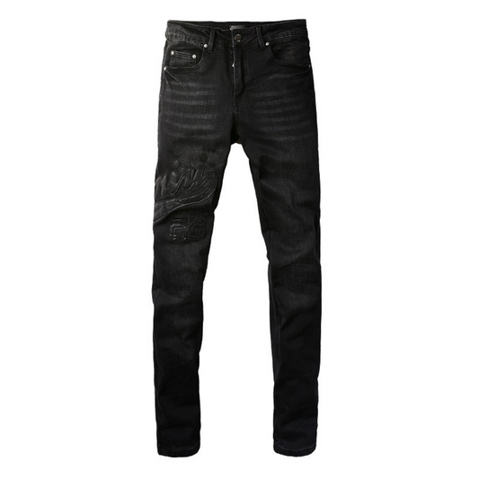 Triple Schwarz Logo Jeans