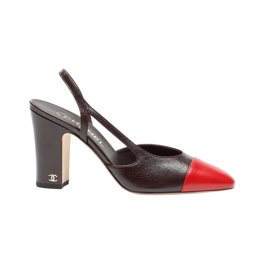 Slingbacks Rot 9cm